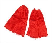 Trouser flap pair plush red (L=33 cm)