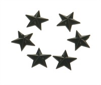 Stenen ster zwart 24 st. (15 mm)