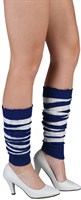 Legwarmers Silvia cobalt blue/white