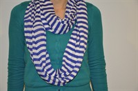 Scarf blue/white