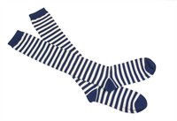 Striped socks blue/white size 36-41