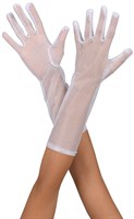 Net-long white gloves