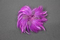 Feather flower fuchsia with hair clip 