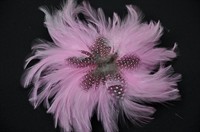 Feather flower baby pink with hair clip