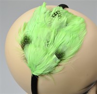 Hair circlet feather Fluor Green