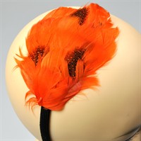 Hair circlet feather Orange