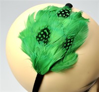 Hair circlet feather Green