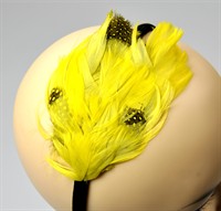 Hair circlet feather Yellow