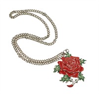 Ketting roos rood (7x8 cm)