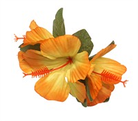 Orchidee-haarclip orange (9x12 cm)