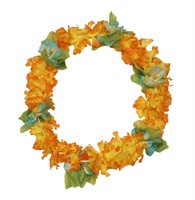 Hawaian necklace Malibu orange/yellow (L=90 cm)