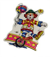 Wall decoration clown & unicycle 40 x 30 cm 