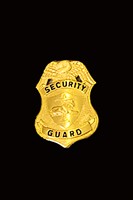 Security badge metal gold