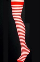 Socks long red-white