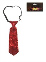 Tie sequins red small