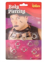 8 piercings on card