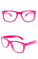 Brille pink mit Klarglas 