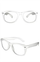 Glasses white with clear glass