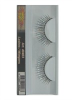 Eyelashes rhinestones black/silver 