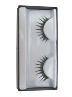 Eyelashes black pointed thin