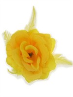 Flower yellow with hair elastic