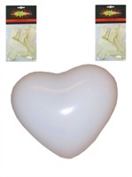 Balloons white heart 32cm 6 pcs.