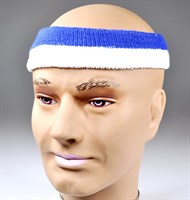 Sweatband blue/white