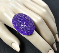 Ring purple oval