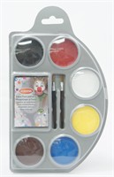 Aqua paint palette 6 colours & 2 brushes