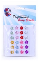 Sticker flower colorful 10mm 24 pieces