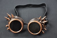 Brille Steampunk kupfer mit Stacheln 