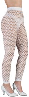 Legging gaten wit Maat S/M