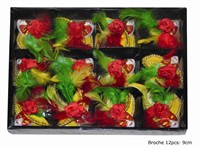 Brooch Venetia red/yellow/green