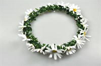 Hair wreath with marguerite and leaves