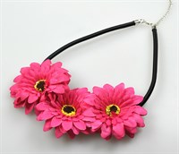 Ketting bloemen pink