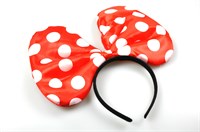 Hair circlet mouse red/white