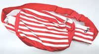 Bauchtasche geringelt rot/weiss 