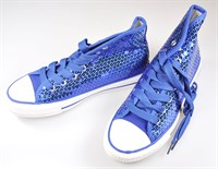 Schuhe blau Pailletten