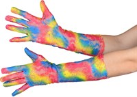 Gloves lace  rainbow long