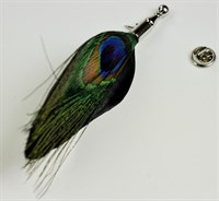 Brooch peacock feather