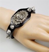 Armband Stacheln & Totenkopf 