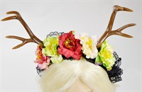 Hair circlet antlers flowers