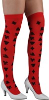 Overknees red playing cards