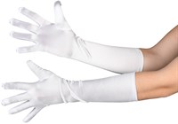 Handschuhe Satin weiß 40cm 