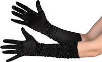 Gloves satin black 40cm