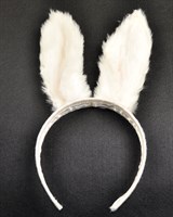 Hair circlet bunny white