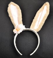 Hair circlet bunny brown with flowers