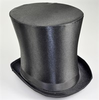 Top Hat satin black 20cm  size 59