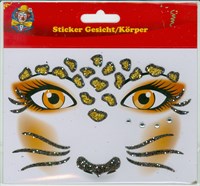Face/body sticker luipaard