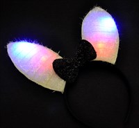 Hair circlet bunny white ( incl. batteries)